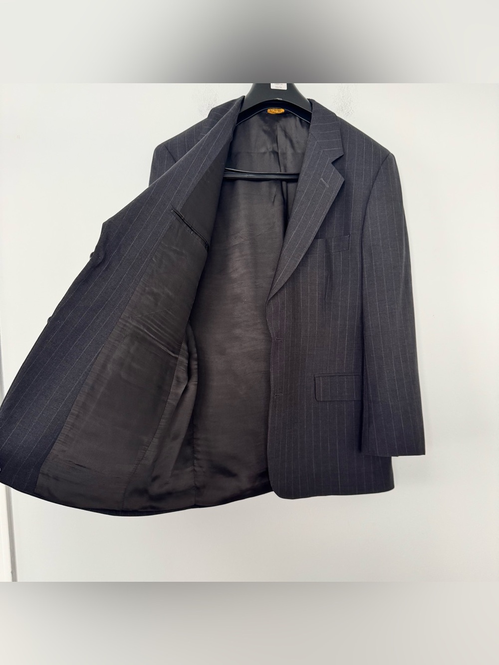 Brooks Brothers Brooksease Suit Jacket Blazer Mens 41S Charcoal Pinstripe Wool